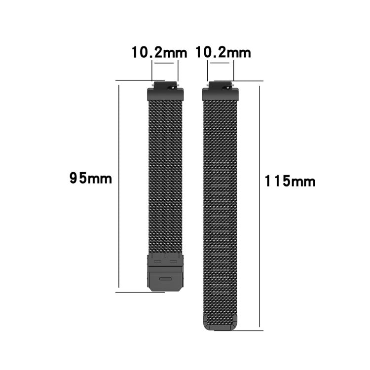 Stainless Steel Metal Mesh Wrist Strap Watch Band for Fitbit Inspire / Inspire HR / Ace 2, Size: S, Size: L