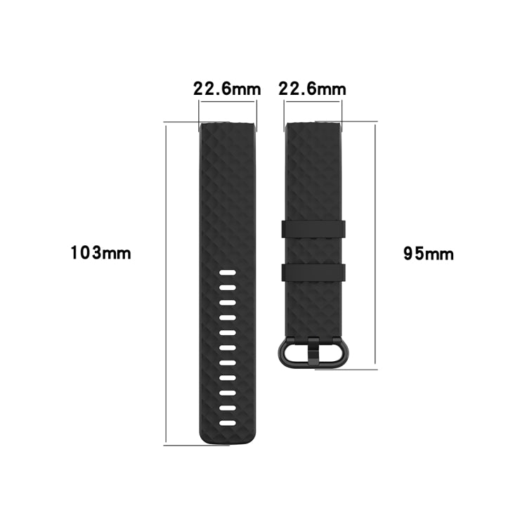 Color Buckle TPU Wrist Strap Watch Band for Fitbit Charge 4 / Charge 3 / Charge 3 SE, Size: S, Size: L