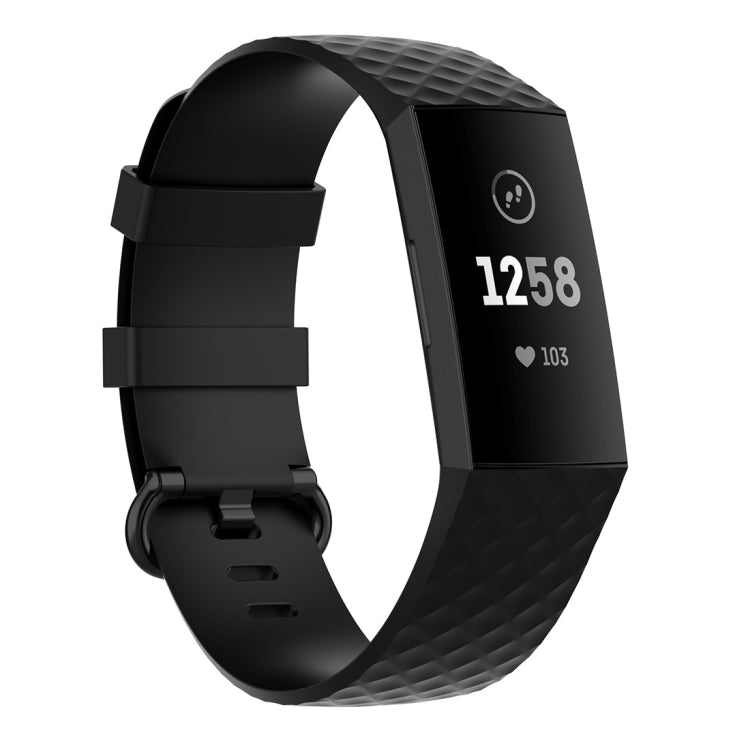 Color Buckle TPU Wrist Strap Watch Band for Fitbit Charge 4 / Charge 3 / Charge 3 SE, Size: S, Size: L