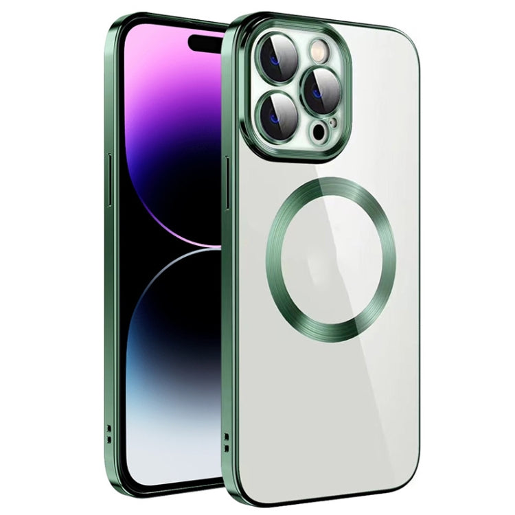 جراب هاتف من مادة TPU مطلي بالكهرباء MagSafe مع غشاء عدسة، لهاتف iPhone 14، وiPhone 14 Pro، وiPhone 14 Plus، وiPhone 14 Pro Max، وiPhone 13، وiPhone 13 Pro