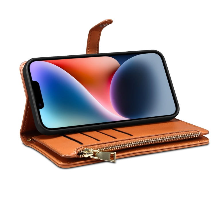 حافظة جلدية ESEBLE Star Series مزودة بسحاب وحبل RFID، مناسبة لأجهزة iPhone XR وiPhone 8 Plus / 7 Plus وiPhone 6s / 6 وiPhone 6s Plus / 6 Plus