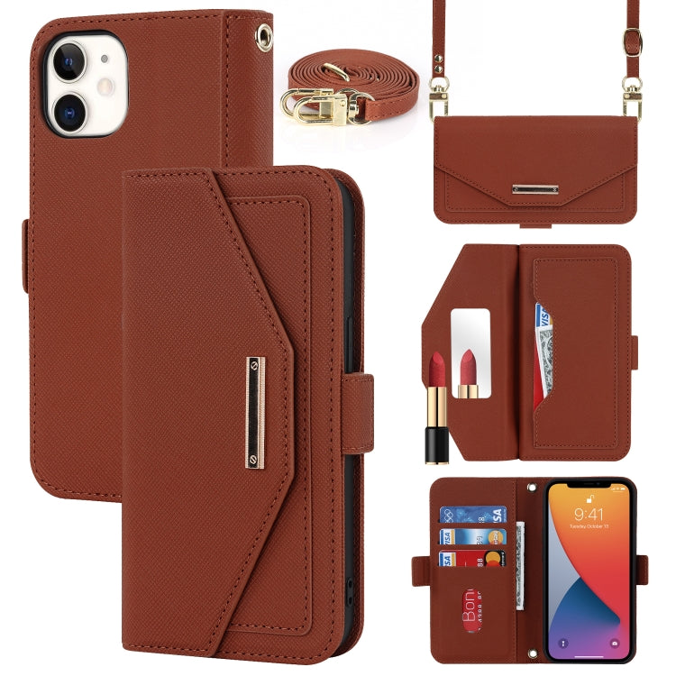 Cross Texture Lanyard Leather Phone Case, For iPhone 12 mini, For iPhone 11 Pro Max, For iPhone 11 Pro, For iPhone 8 Plus / 7 Plus, For iPhone 13, For iPhone 11, For iPhone XR, For iPhone SE 2022 / SE 2020 / 8 / 7