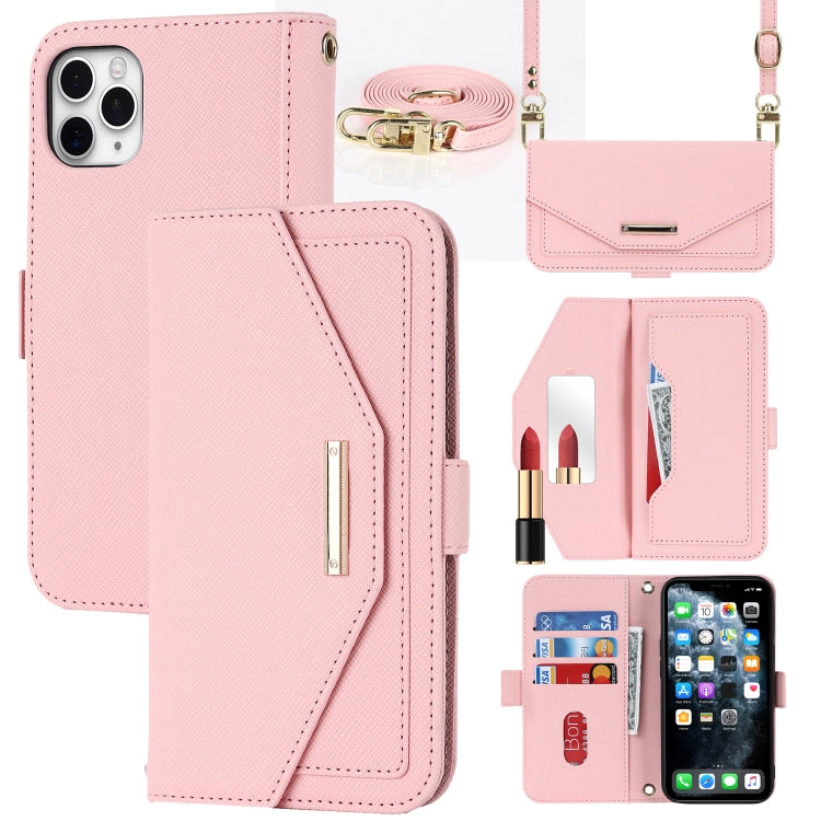 Cross Texture Lanyard Leather Phone Case, For iPhone 12 mini, For iPhone 11 Pro Max, For iPhone 11 Pro, For iPhone 8 Plus / 7 Plus, For iPhone 13, For iPhone 11, For iPhone XR, For iPhone SE 2022 / SE 2020 / 8 / 7