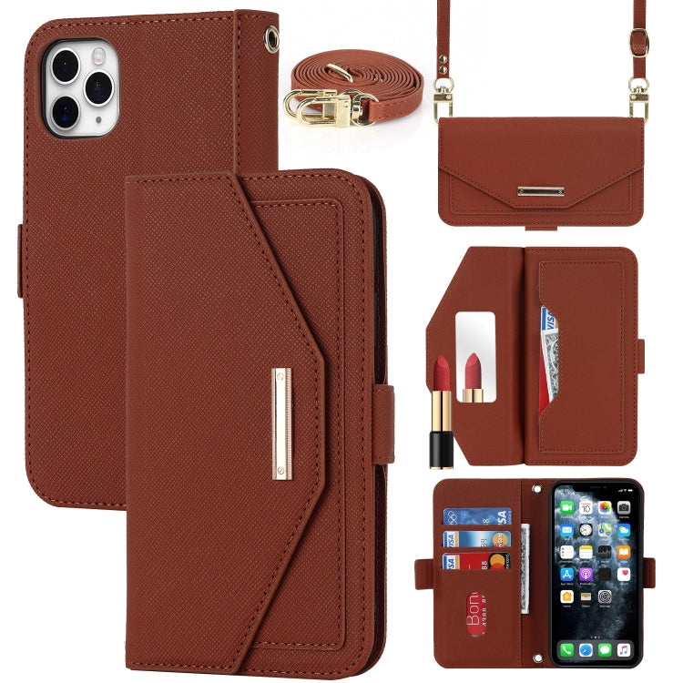 Cross Texture Lanyard Leather Phone Case, For iPhone 12 mini, For iPhone 11 Pro Max, For iPhone 11 Pro, For iPhone 8 Plus / 7 Plus, For iPhone 13, For iPhone 11, For iPhone XR, For iPhone SE 2022 / SE 2020 / 8 / 7
