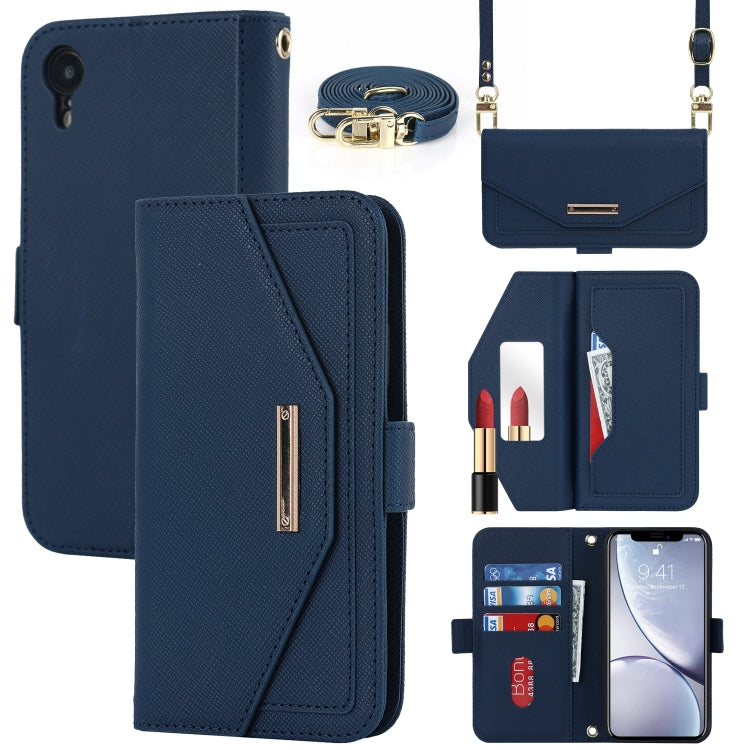 Cross Texture Lanyard Leather Phone Case, For iPhone 12 mini, For iPhone 11 Pro Max, For iPhone 11 Pro, For iPhone 8 Plus / 7 Plus, For iPhone 13, For iPhone 11, For iPhone XR, For iPhone SE 2022 / SE 2020 / 8 / 7