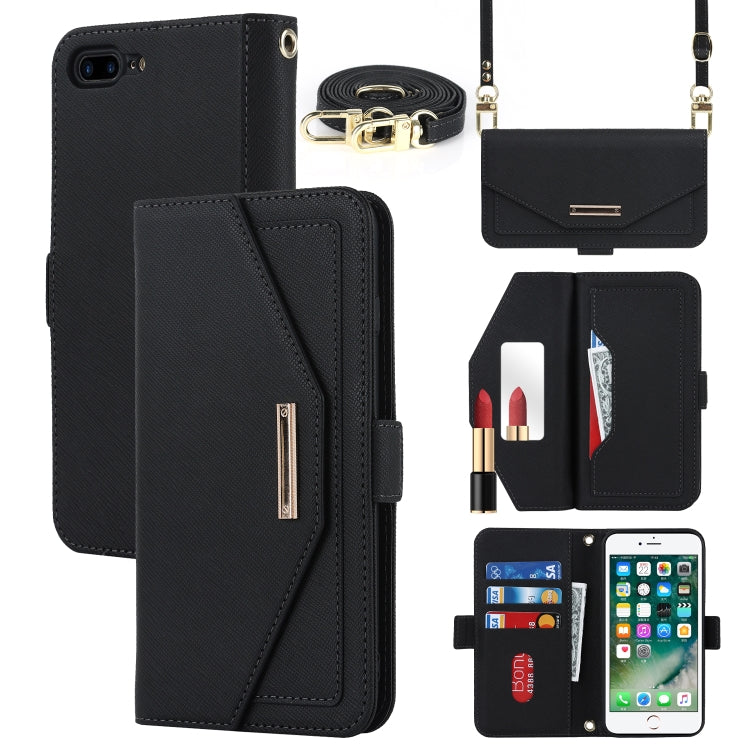Cross Texture Lanyard Leather Phone Case, For iPhone 12 mini, For iPhone 11 Pro Max, For iPhone 11 Pro, For iPhone 8 Plus / 7 Plus, For iPhone 13, For iPhone 11, For iPhone XR, For iPhone SE 2022 / SE 2020 / 8 / 7