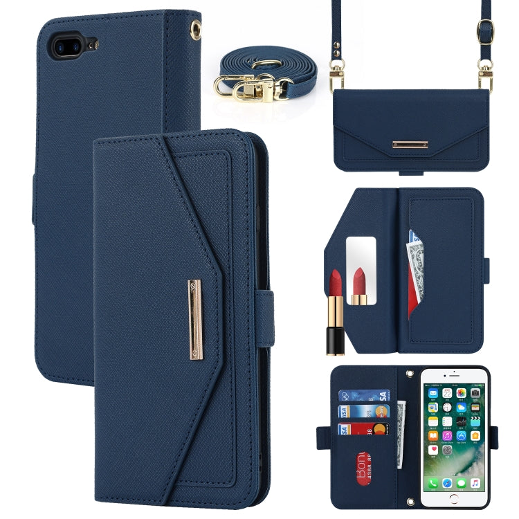 Cross Texture Lanyard Leather Phone Case, For iPhone 12 mini, For iPhone 11 Pro Max, For iPhone 11 Pro, For iPhone 8 Plus / 7 Plus, For iPhone 13, For iPhone 11, For iPhone XR, For iPhone SE 2022 / SE 2020 / 8 / 7