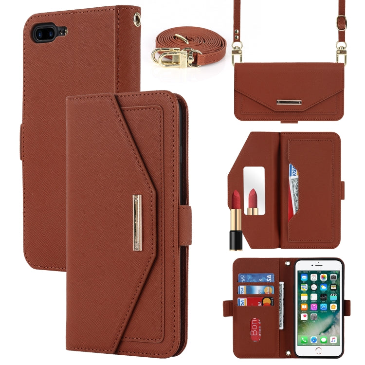 Cross Texture Lanyard Leather Phone Case, For iPhone 12 mini, For iPhone 11 Pro Max, For iPhone 11 Pro, For iPhone 8 Plus / 7 Plus, For iPhone 13, For iPhone 11, For iPhone XR, For iPhone SE 2022 / SE 2020 / 8 / 7