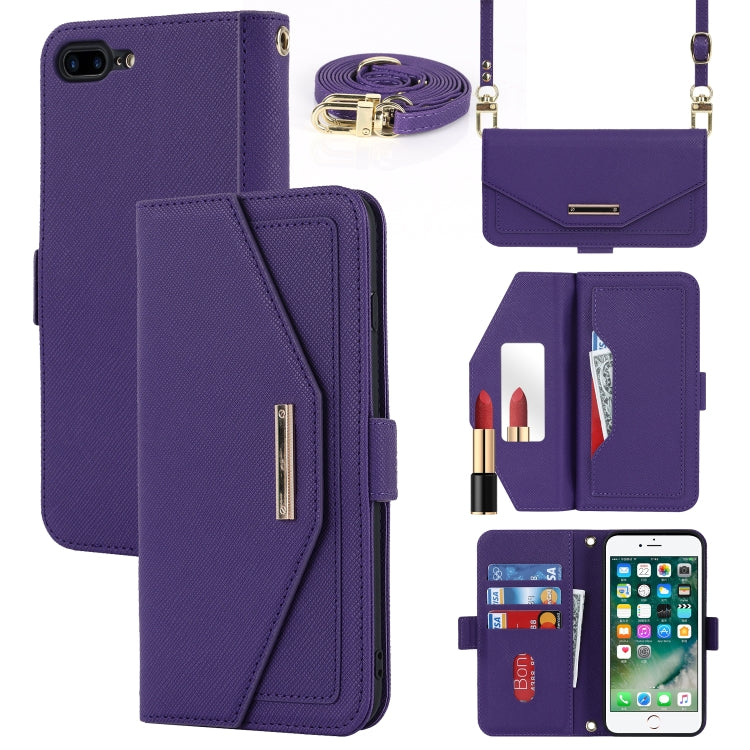 Cross Texture Lanyard Leather Phone Case, For iPhone 12 mini, For iPhone 11 Pro Max, For iPhone 11 Pro, For iPhone 8 Plus / 7 Plus, For iPhone 13, For iPhone 11, For iPhone XR, For iPhone SE 2022 / SE 2020 / 8 / 7