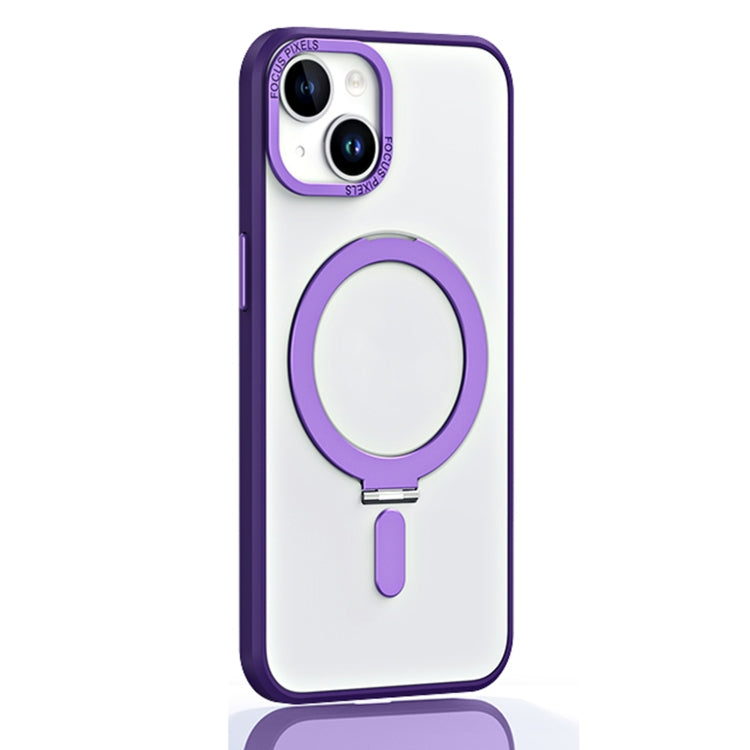 جراب هاتف واقٍ مقاوم للصدمات من Skin Feel MagSafe مع حامل، لهاتف iPhone 14، وiPhone 14 Plus، وiPhone 14 Pro، وiPhone 14 Pro Max