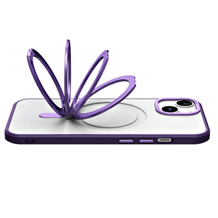 جراب هاتف واقٍ مقاوم للصدمات من Skin Feel MagSafe مع حامل، لهاتف iPhone 14، وiPhone 14 Plus، وiPhone 14 Pro، وiPhone 14 Pro Max