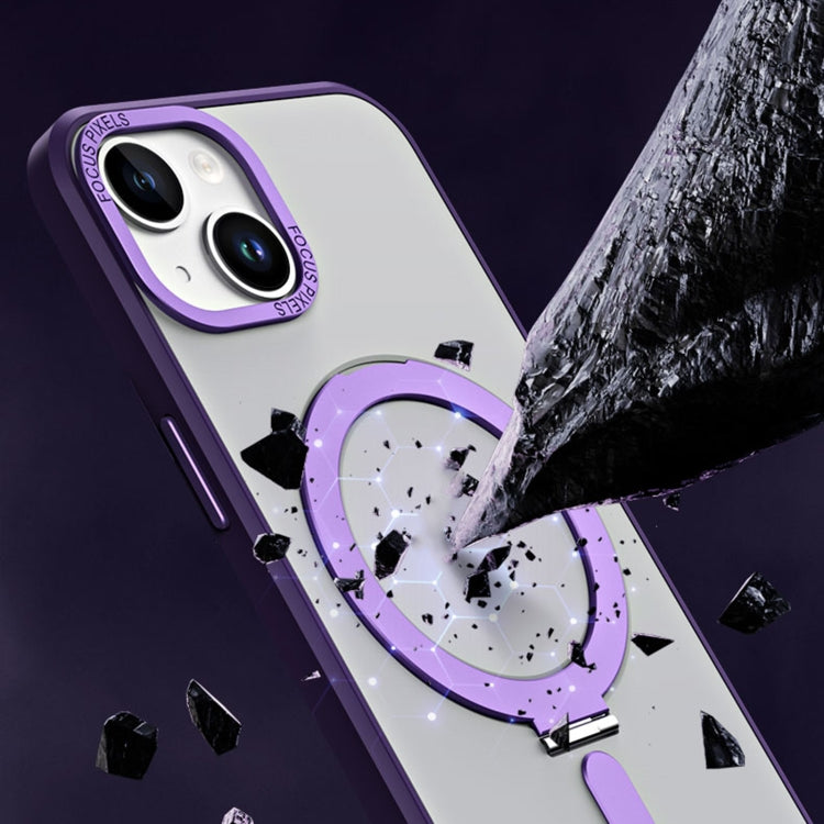 جراب هاتف واقٍ مقاوم للصدمات من Skin Feel MagSafe مع حامل، لهاتف iPhone 14، وiPhone 14 Plus، وiPhone 14 Pro، وiPhone 14 Pro Max