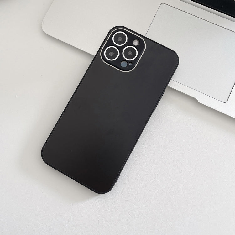 جراب هاتف زجاجي مقسّى من الجلد لهاتف iPhone 11