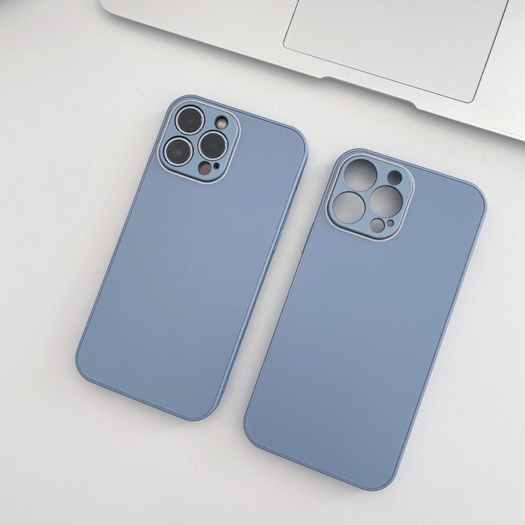 جراب هاتف زجاجي مقسّى من الجلد لهاتف iPhone 11