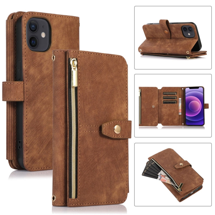 Dream 9-Card Wallet Zipper Bag Leather Phone Case, For iPhone 12, For iPhone 12 Pro, For iPhone 12 Pro Max, For iPhone 11, For iPhone 11 Pro, For iPhone 11 Pro Max, For iPhone X / XS, For iPhone XR