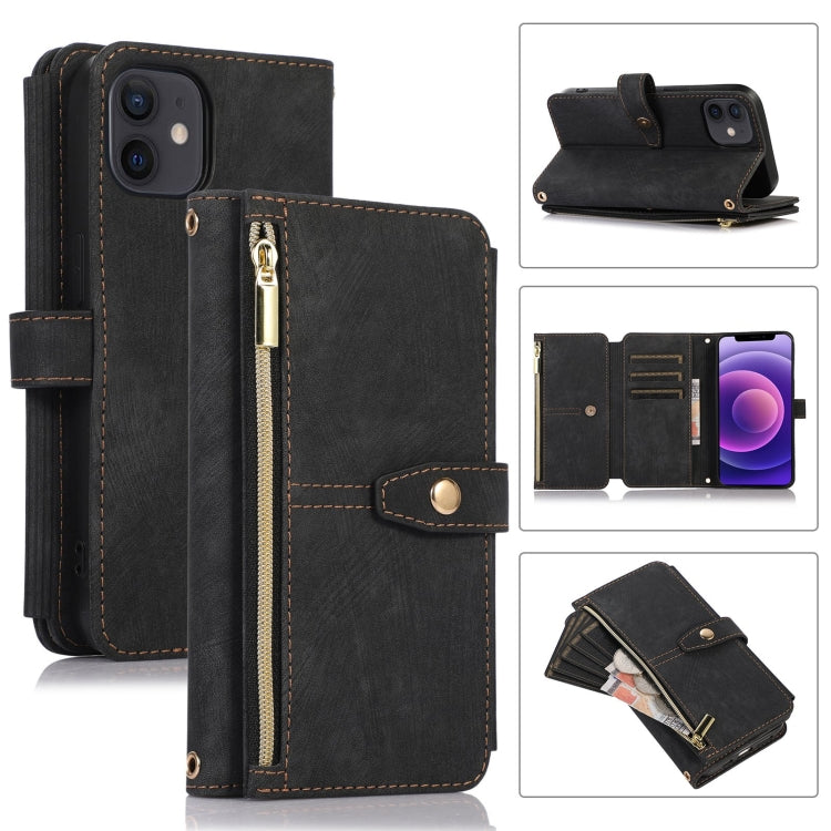 Dream 9-Card Wallet Zipper Bag Leather Phone Case, For iPhone 12, For iPhone 12 Pro, For iPhone 12 Pro Max, For iPhone 11, For iPhone 11 Pro, For iPhone 11 Pro Max, For iPhone X / XS, For iPhone XR