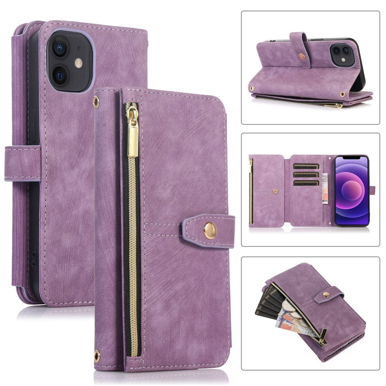 Dream 9-Card Wallet Zipper Bag Leather Phone Case, For iPhone 12, For iPhone 12 Pro, For iPhone 12 Pro Max, For iPhone 11, For iPhone 11 Pro, For iPhone 11 Pro Max, For iPhone X / XS, For iPhone XR