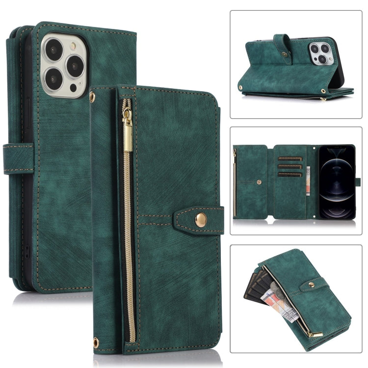 Dream 9-Card Wallet Zipper Bag Leather Phone Case, For iPhone 12, For iPhone 12 Pro, For iPhone 12 Pro Max, For iPhone 11, For iPhone 11 Pro, For iPhone 11 Pro Max, For iPhone X / XS, For iPhone XR