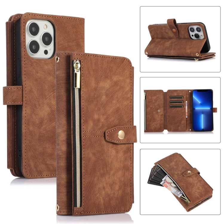 Dream 9-Card Wallet Zipper Bag Leather Phone Case, For iPhone 12, For iPhone 12 Pro, For iPhone 12 Pro Max, For iPhone 11, For iPhone 11 Pro, For iPhone 11 Pro Max, For iPhone X / XS, For iPhone XR