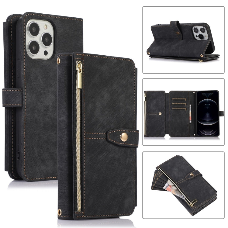 Dream 9-Card Wallet Zipper Bag Leather Phone Case, For iPhone 12, For iPhone 12 Pro, For iPhone 12 Pro Max, For iPhone 11, For iPhone 11 Pro, For iPhone 11 Pro Max, For iPhone X / XS, For iPhone XR