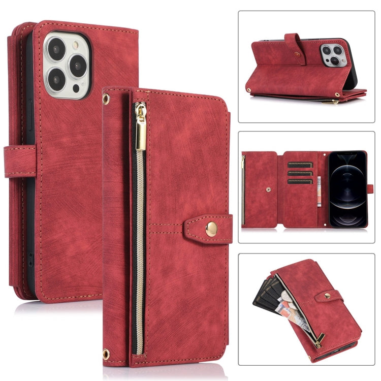 Dream 9-Card Wallet Zipper Bag Leather Phone Case, For iPhone 12, For iPhone 12 Pro, For iPhone 12 Pro Max, For iPhone 11, For iPhone 11 Pro, For iPhone 11 Pro Max, For iPhone X / XS, For iPhone XR