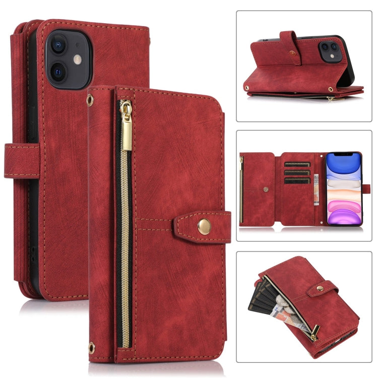 Dream 9-Card Wallet Zipper Bag Leather Phone Case, For iPhone 12, For iPhone 12 Pro, For iPhone 12 Pro Max, For iPhone 11, For iPhone 11 Pro, For iPhone 11 Pro Max, For iPhone X / XS, For iPhone XR