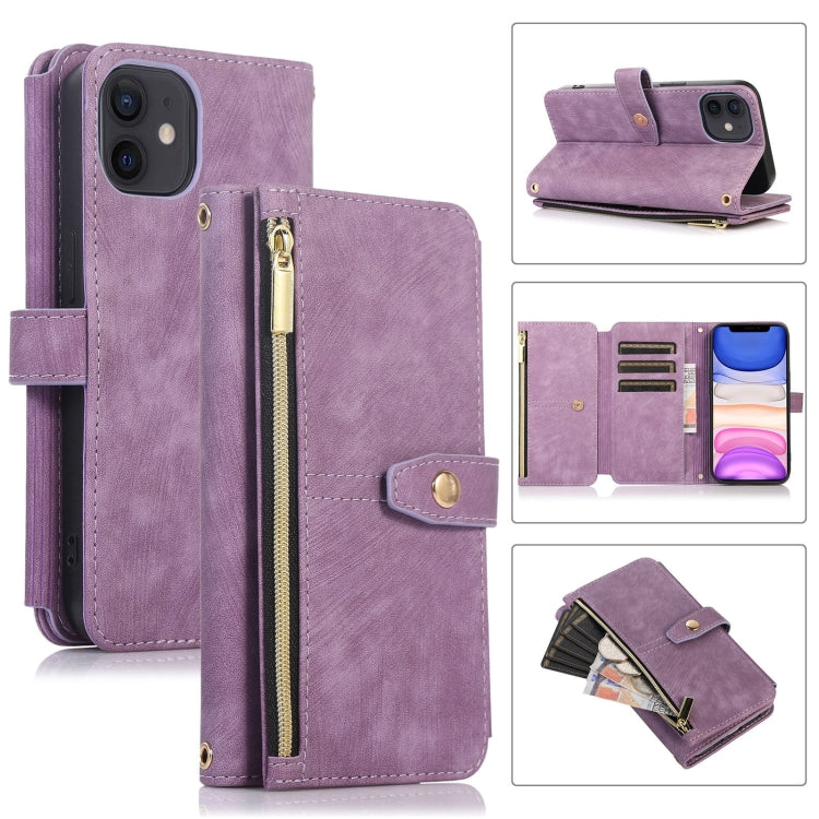 Dream 9-Card Wallet Zipper Bag Leather Phone Case, For iPhone 12, For iPhone 12 Pro, For iPhone 12 Pro Max, For iPhone 11, For iPhone 11 Pro, For iPhone 11 Pro Max, For iPhone X / XS, For iPhone XR
