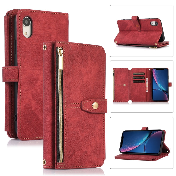 Dream 9-Card Wallet Zipper Bag Leather Phone Case, For iPhone 12, For iPhone 12 Pro, For iPhone 12 Pro Max, For iPhone 11, For iPhone 11 Pro, For iPhone 11 Pro Max, For iPhone X / XS, For iPhone XR