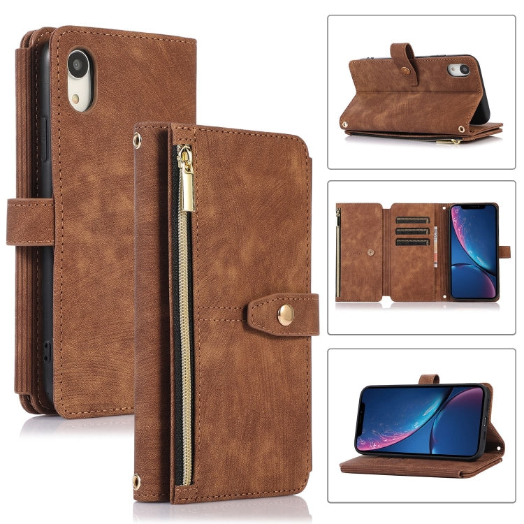 Dream 9-Card Wallet Zipper Bag Leather Phone Case, For iPhone 12, For iPhone 12 Pro, For iPhone 12 Pro Max, For iPhone 11, For iPhone 11 Pro, For iPhone 11 Pro Max, For iPhone X / XS, For iPhone XR