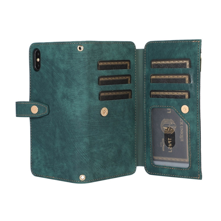 Dream 9-Card Wallet Zipper Bag Leather Phone Case, For iPhone XS Max, For iPhone SE 2022 / 2020 / 7 / 8, For iPhone 7 Plus / 8 Plus