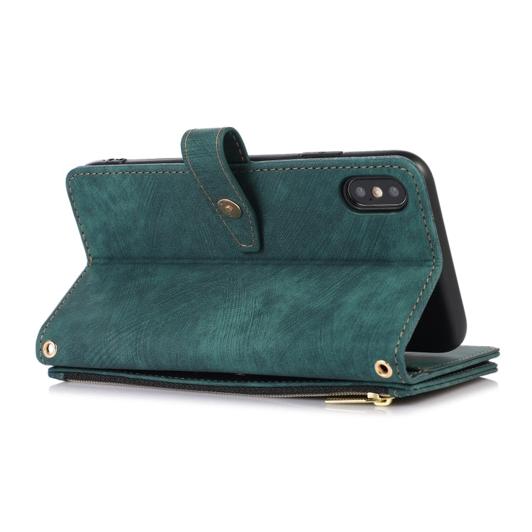 Dream 9-Card Wallet Zipper Bag Leather Phone Case, For iPhone XS Max, For iPhone SE 2022 / 2020 / 7 / 8, For iPhone 7 Plus / 8 Plus