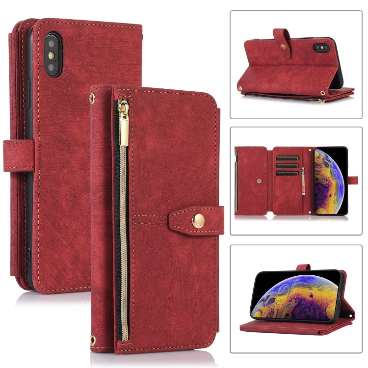 Dream 9-Card Wallet Zipper Bag Leather Phone Case, For iPhone XS Max, For iPhone SE 2022 / 2020 / 7 / 8, For iPhone 7 Plus / 8 Plus