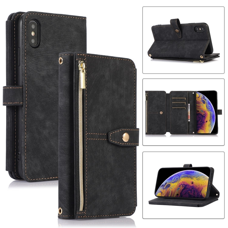 Dream 9-Card Wallet Zipper Bag Leather Phone Case, For iPhone XS Max, For iPhone SE 2022 / 2020 / 7 / 8, For iPhone 7 Plus / 8 Plus