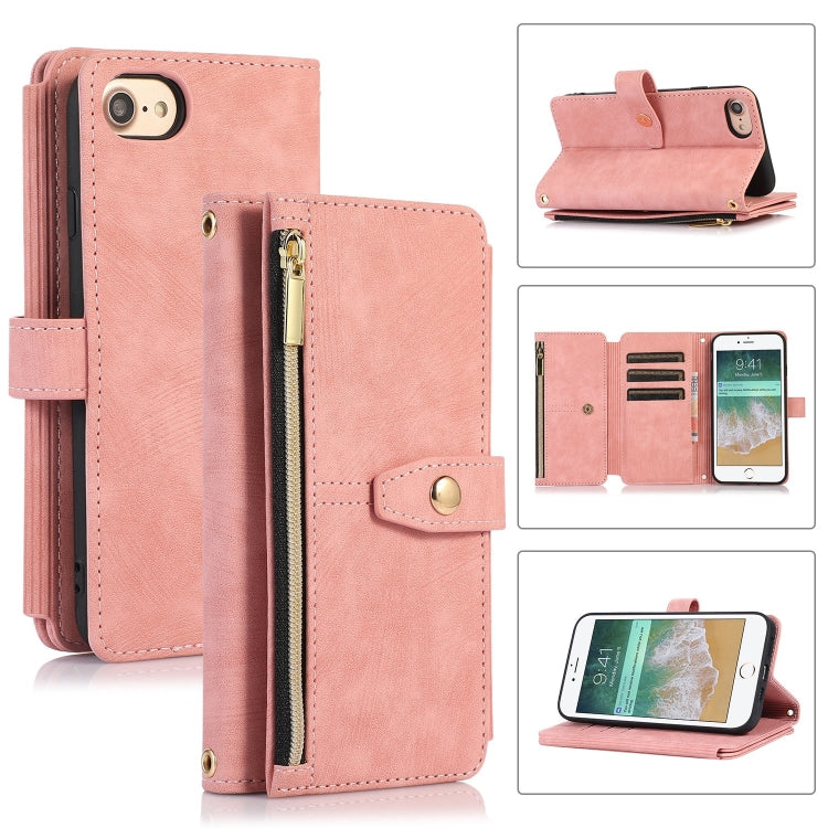 Dream 9-Card Wallet Zipper Bag Leather Phone Case, For iPhone XS Max, For iPhone SE 2022 / 2020 / 7 / 8, For iPhone 7 Plus / 8 Plus