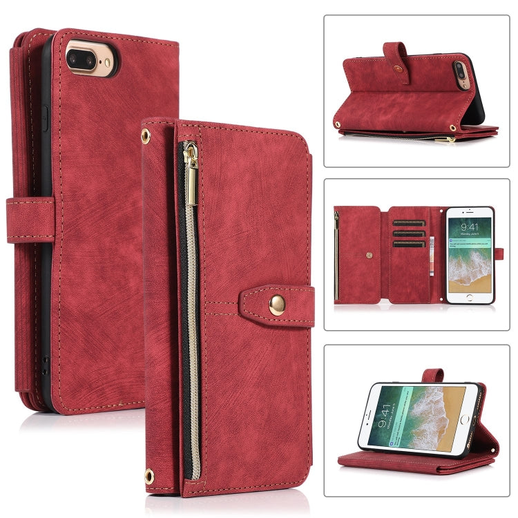 Dream 9-Card Wallet Zipper Bag Leather Phone Case, For iPhone XS Max, For iPhone SE 2022 / 2020 / 7 / 8, For iPhone 7 Plus / 8 Plus