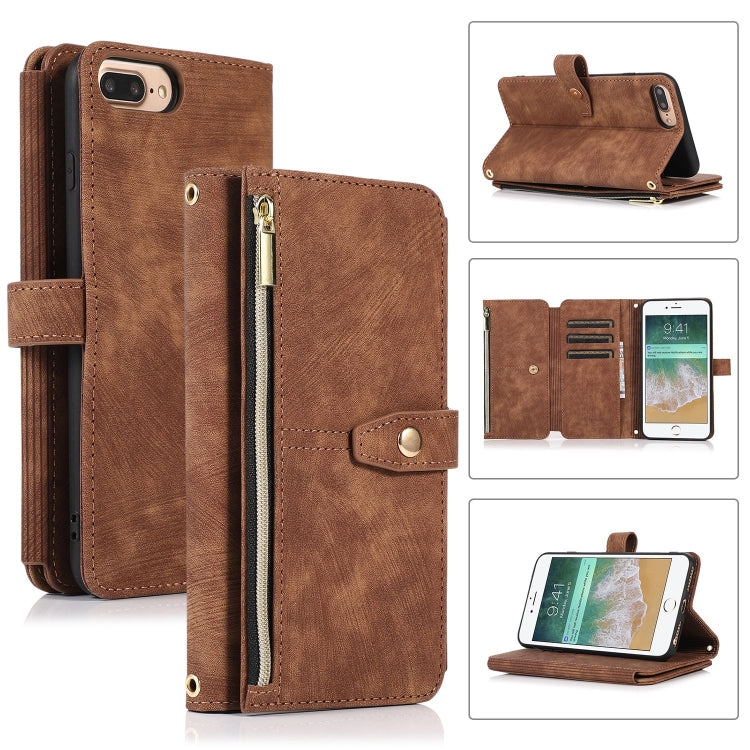 Dream 9-Card Wallet Zipper Bag Leather Phone Case, For iPhone XS Max, For iPhone SE 2022 / 2020 / 7 / 8, For iPhone 7 Plus / 8 Plus