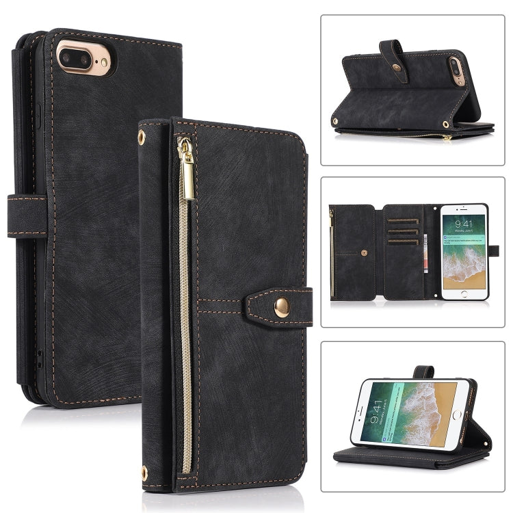 Dream 9-Card Wallet Zipper Bag Leather Phone Case, For iPhone XS Max, For iPhone SE 2022 / 2020 / 7 / 8, For iPhone 7 Plus / 8 Plus
