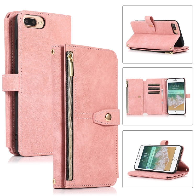 Dream 9-Card Wallet Zipper Bag Leather Phone Case, For iPhone XS Max, For iPhone SE 2022 / 2020 / 7 / 8, For iPhone 7 Plus / 8 Plus