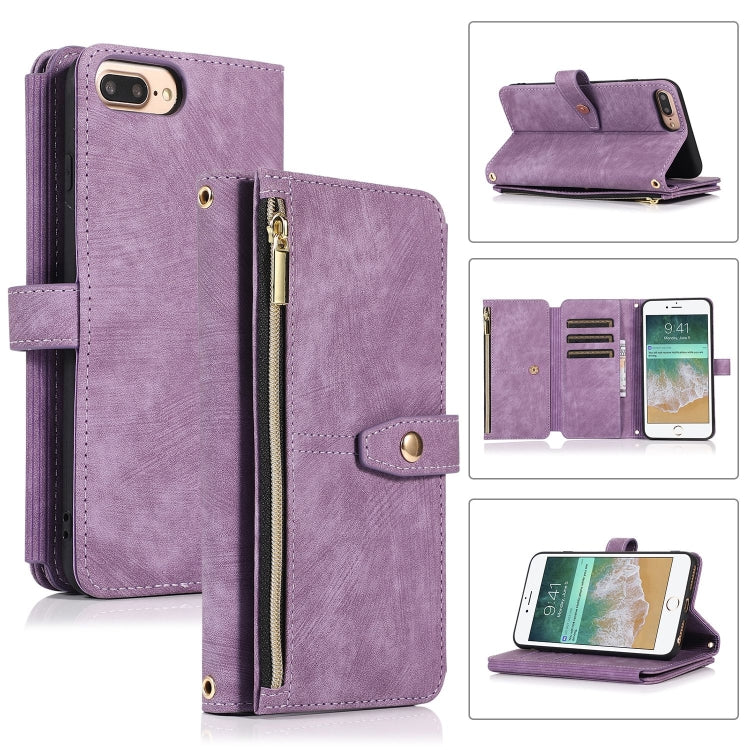 Dream 9-Card Wallet Zipper Bag Leather Phone Case, For iPhone XS Max, For iPhone SE 2022 / 2020 / 7 / 8, For iPhone 7 Plus / 8 Plus