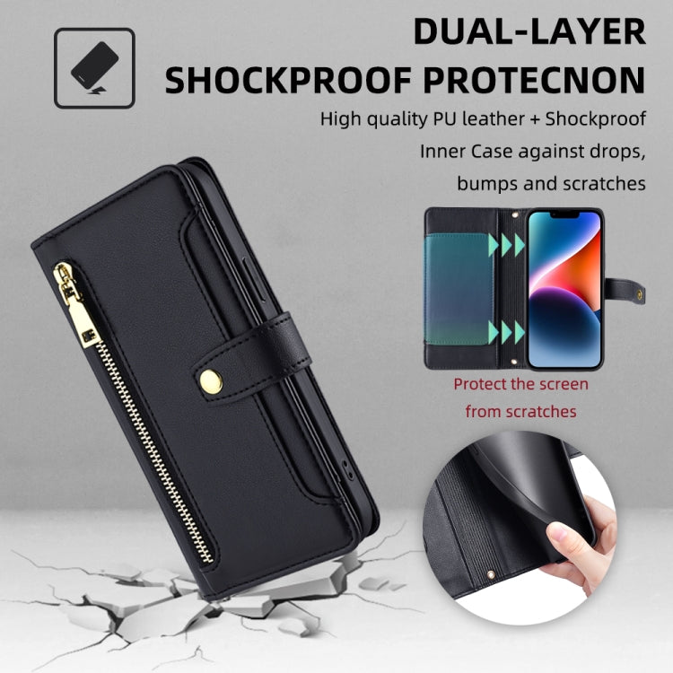جراب هاتف جلدي بسحاب متقاطع من نسيج الأغنام، مناسب لهاتف iPhone 12 mini وiPhone 12 / 12 Pro وiPhone 12 Pro Max