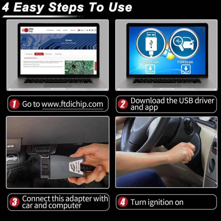 Vgate Vlinker FS ELM327 USB OBD2 Car Diagnostic Tool, Vlinker FS