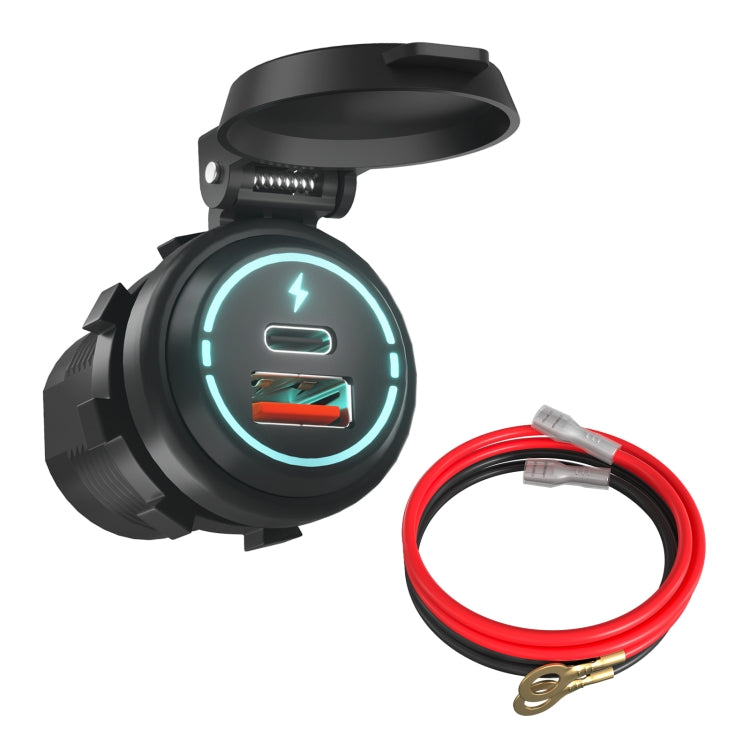 شاحن سيارة ZH-1786A2 بمنفذي USB-A وType-C QC3.0، طول الكابل: 60 سم، ZH-1786A2
