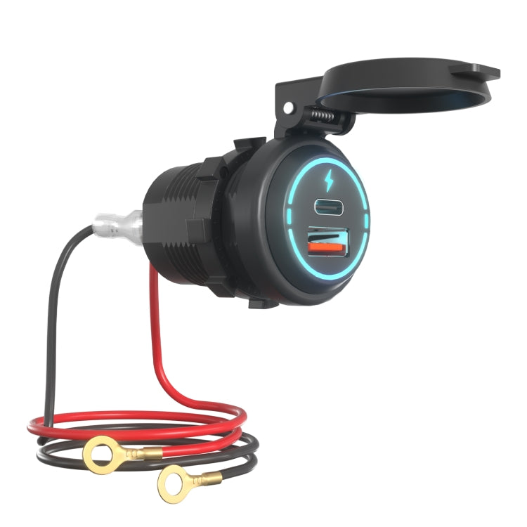 شاحن سيارة ZH-1786A2 بمنفذي USB-A وType-C QC3.0، طول الكابل: 60 سم، ZH-1786A2
