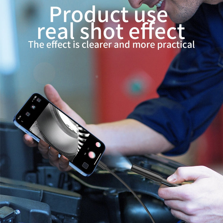 AN112 IP68 8LEDS 8mm Industrial Videoscope for iPhone 8 Pin, Length:2m Flexible Line