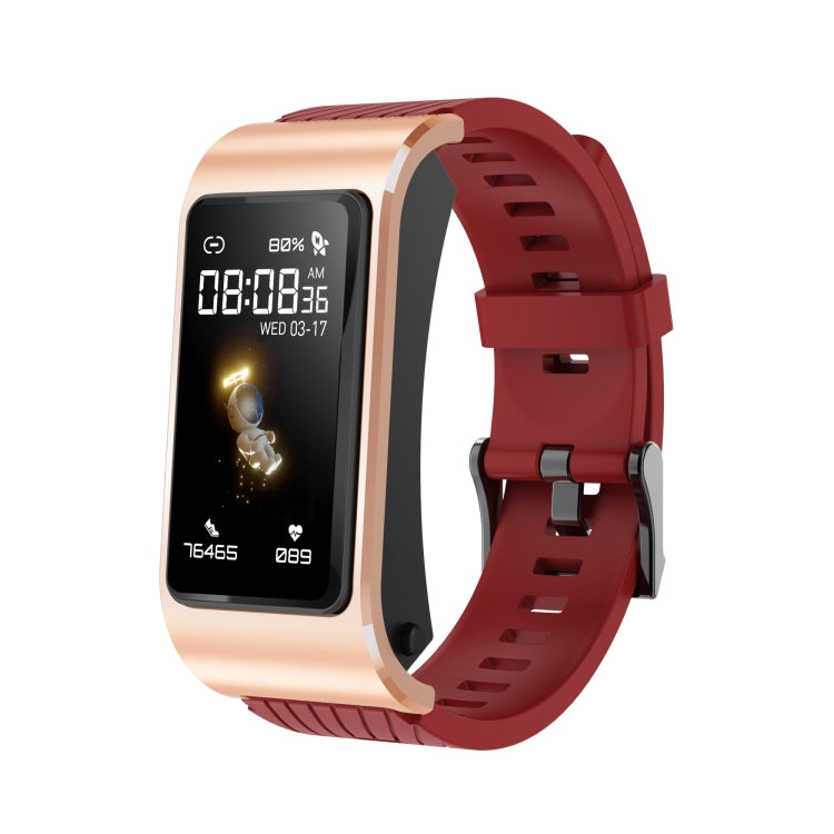 H21 1.14 inch Silicon Band Detachable Smart Watch Support Temperature Measurement / Bluetooth Call / Voice Control
