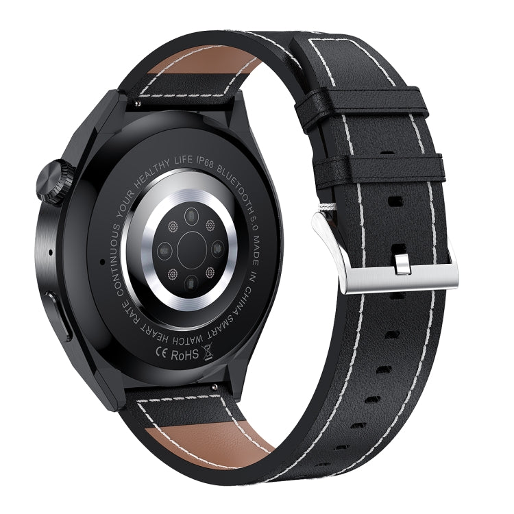 HDT 3 Max 1.6 inch Leather Band IP67 Waterproof Smart Watch Support Bluetooth Call / NFC