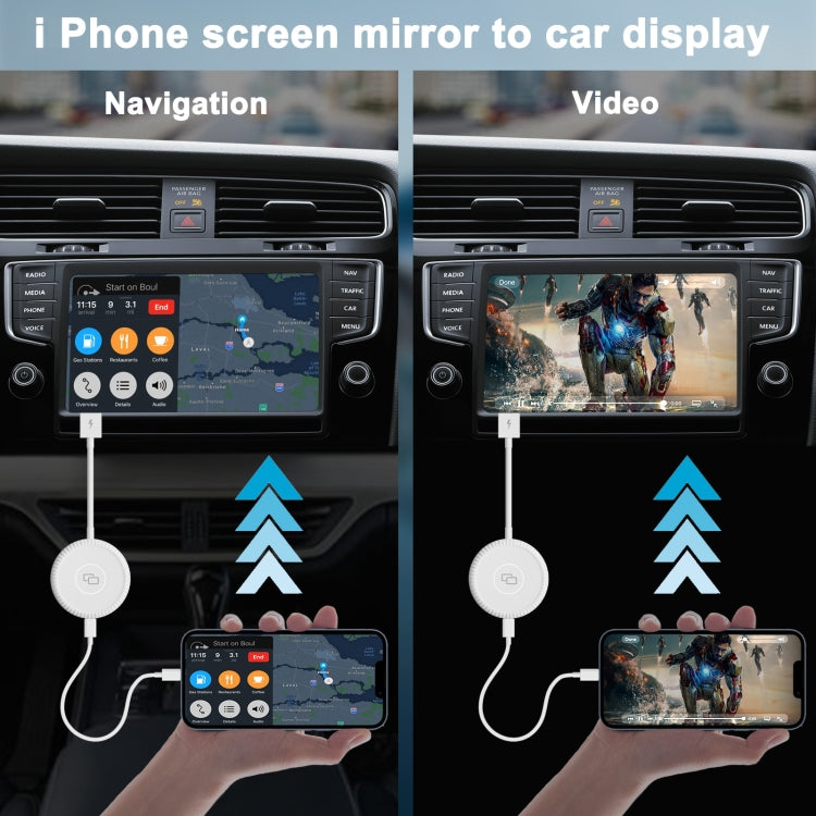 THT-020-6 USB + USB-C / Type-C Carplay Mirror Adapter for iPhone, THT-020-6