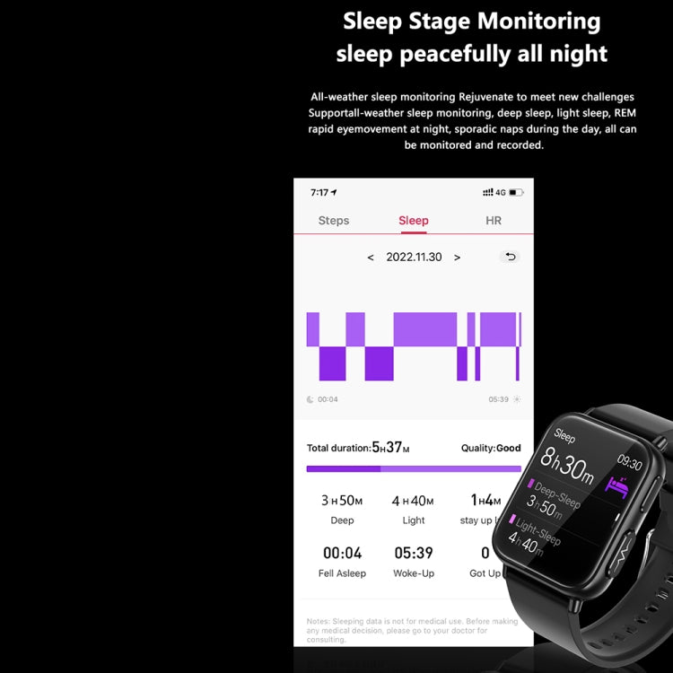 TK10 1.91 inch IP68 Waterproof Leather Band Smart Watch Supports AI Medical Diagnosis/ Blood Oxygen / Body Temperature Monitoring