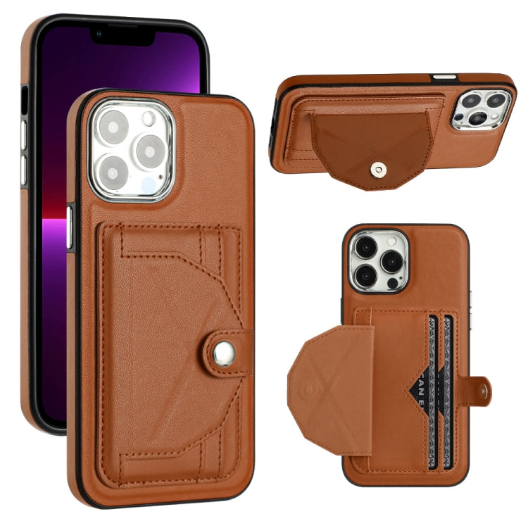 Shockproof Leather Phone Case with Card Holder, For iPhone 13, For iPhone 13 Pro, For iPhone 13 Pro Max, For iPhone 12 / 12 Pro, For iPhone 12 Pro Max, For iPhone 11, For iPhone 11 Pro, For iPhone 11 Pro Max