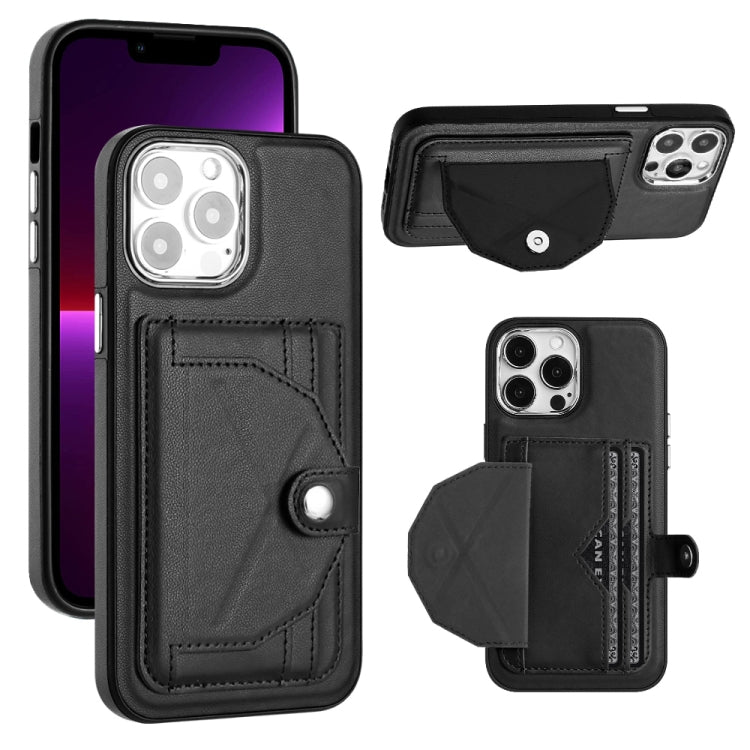 Shockproof Leather Phone Case with Card Holder, For iPhone 13, For iPhone 13 Pro, For iPhone 13 Pro Max, For iPhone 12 / 12 Pro, For iPhone 12 Pro Max, For iPhone 11, For iPhone 11 Pro, For iPhone 11 Pro Max